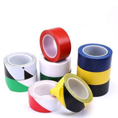 Factory Direct Supply Free Sample 50mm*33m Black & Yellow Striped Hazard Warning Pvc Floor Marking Tape